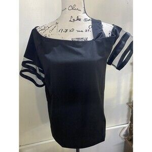 black Women Shirt  Size Large Off The Shoulder SS Soft